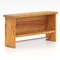 Wall-Mount Teak Wood Bathroom Shelf with 2 Tiers and Towel Bar